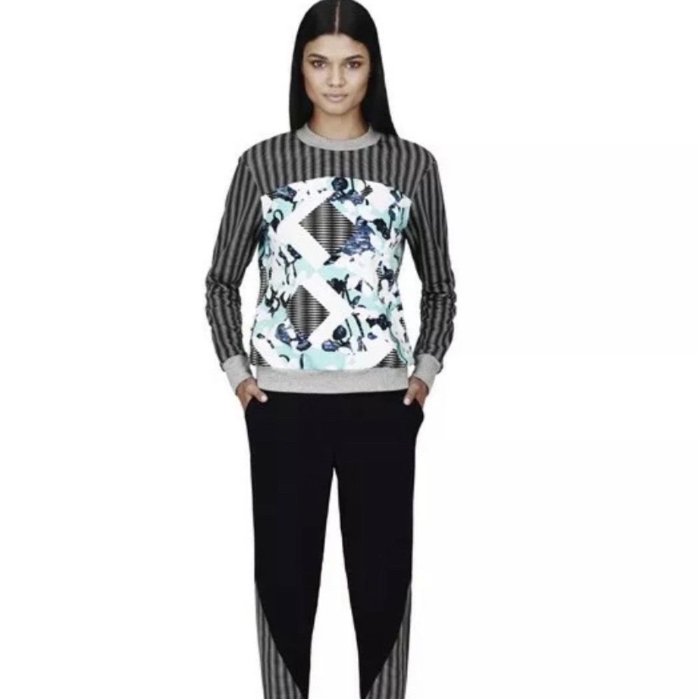 Peter Pilotto printed Sweatshirt Gray Blue Small